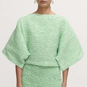 Rachel Comey Somera Cropped Top in Lime S